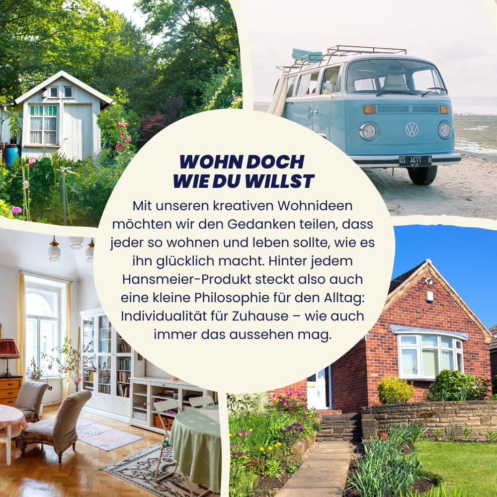 Hansmeier® Wanddeko aus Metall | 81 x 56 cm | Wasserfest | Für Aussen, Innen, Balkon &amp; Garten | Meta