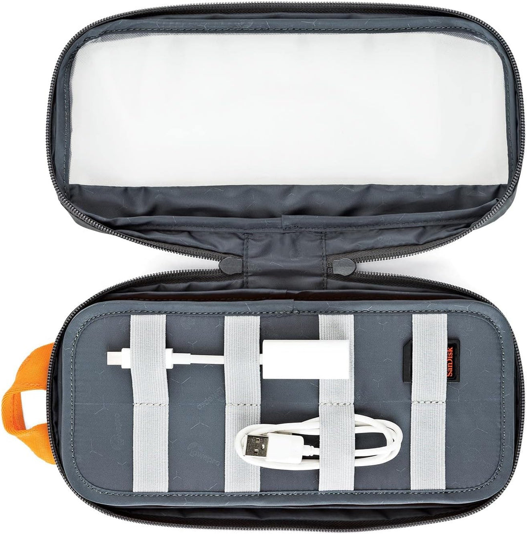 Lowepro GearUp Pouch Medium, Travel Essentials Case, Reisetasche für PC-Kabel, Kabel, Adapter, Akkus