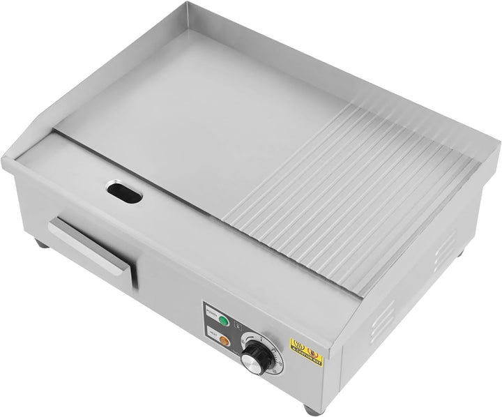 Kommerzieller Elektrischer Grill,halbflacher Grill für die Arbeitsplatte,3000W-Hochleistungsheizrohr