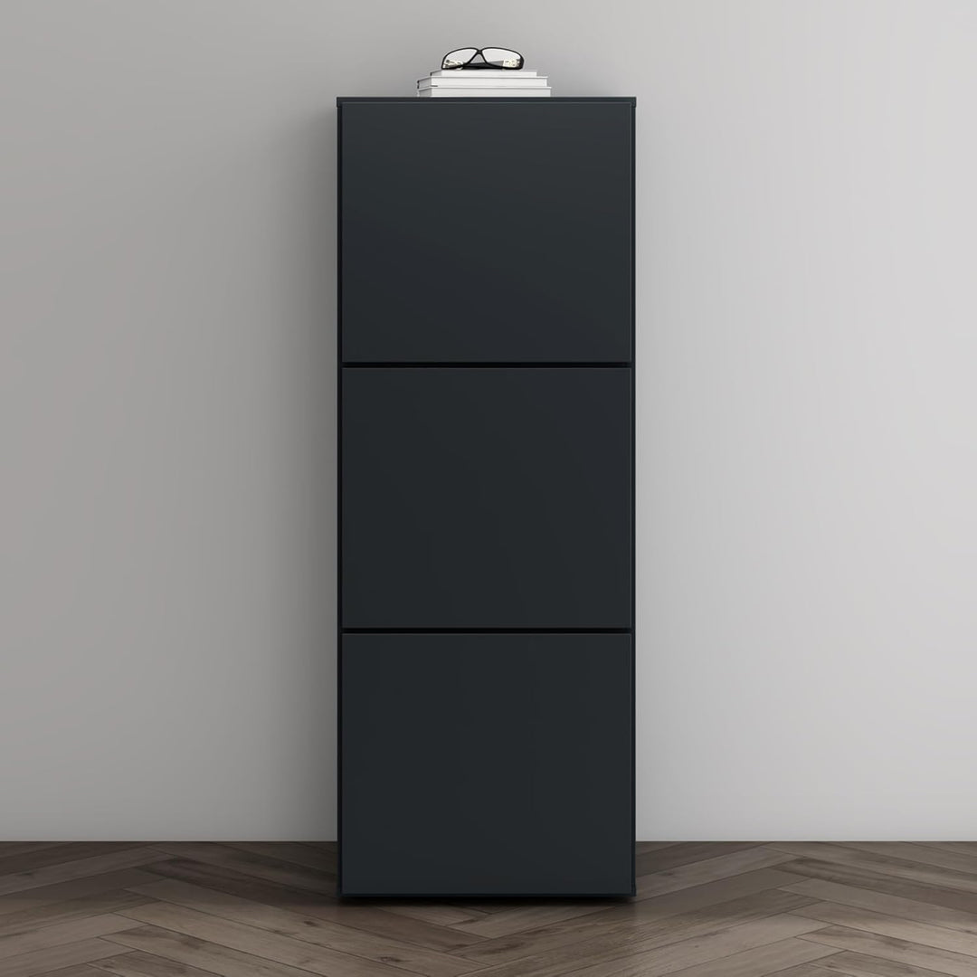 Mai & Mai Schuhschrank aus Holz, Schuhkommode mit 3 Schränken BTH: 45x36x120 cm Schuhregal Möbel in