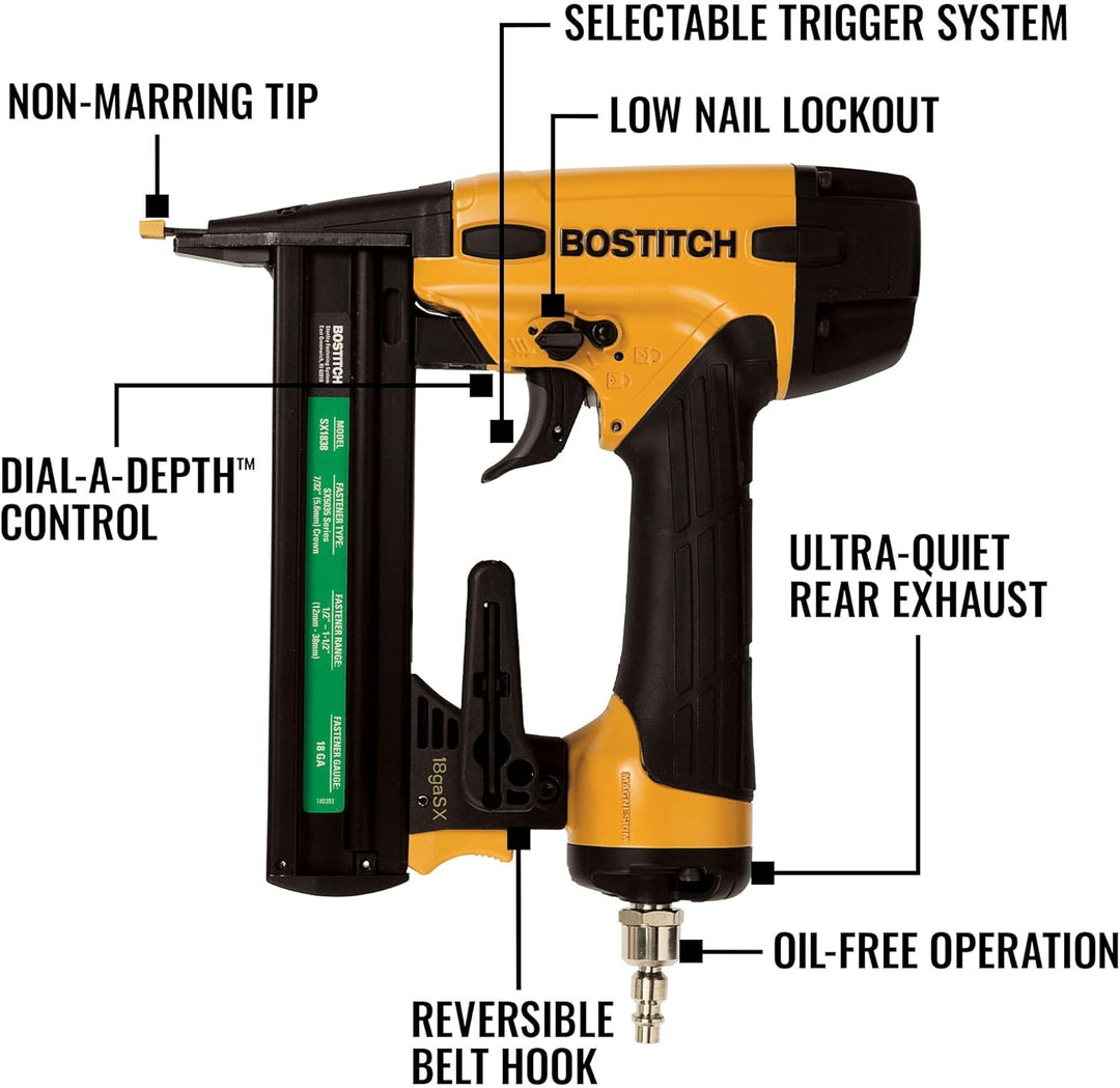 BOSTITCH Kronenheftgerät, schmal, 18 GA (SX1838K)
