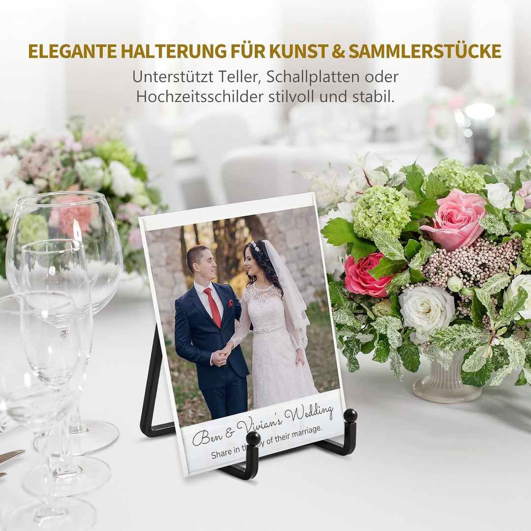 Staffelei Aufsteller Teller Ständer Metall - 4 Stück Tellerständer - Deko Tellerhalter - Dekoteller