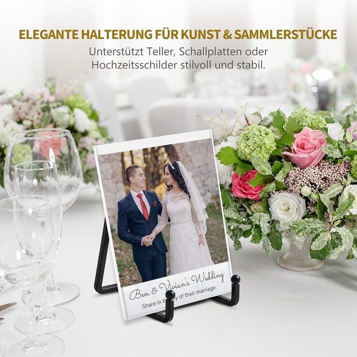 Staffelei Aufsteller Teller Ständer Metall - 4 Stück Tellerständer - Deko Tellerhalter - Dekoteller