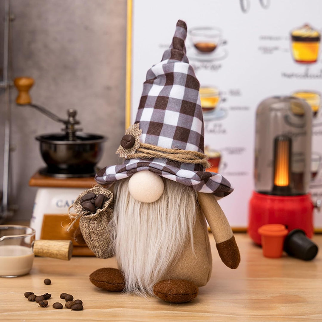 ACAREY Kaffee Wichtel Deko Wichtel, Sommer Wichtel Figuren Erntedankfest Plüsch Ornament Schwedische