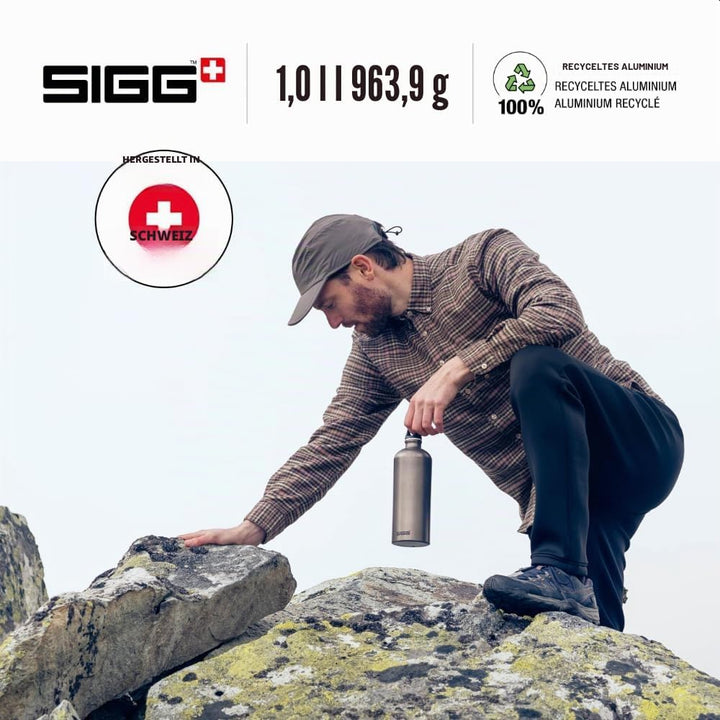 Sigg - Alu Trinkflasche - Traveller - Made in Switzerland - Climatpartner Zertifiziert - Kohlensäure