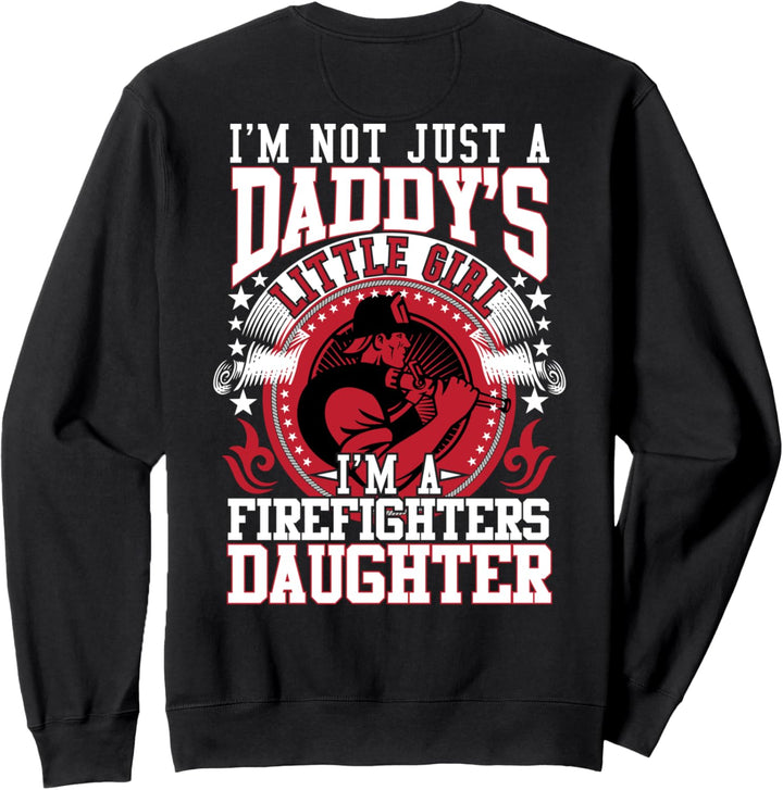 Feuerwehrmann präsentiert Tochter Design auf dem Rücken Sweatshirt