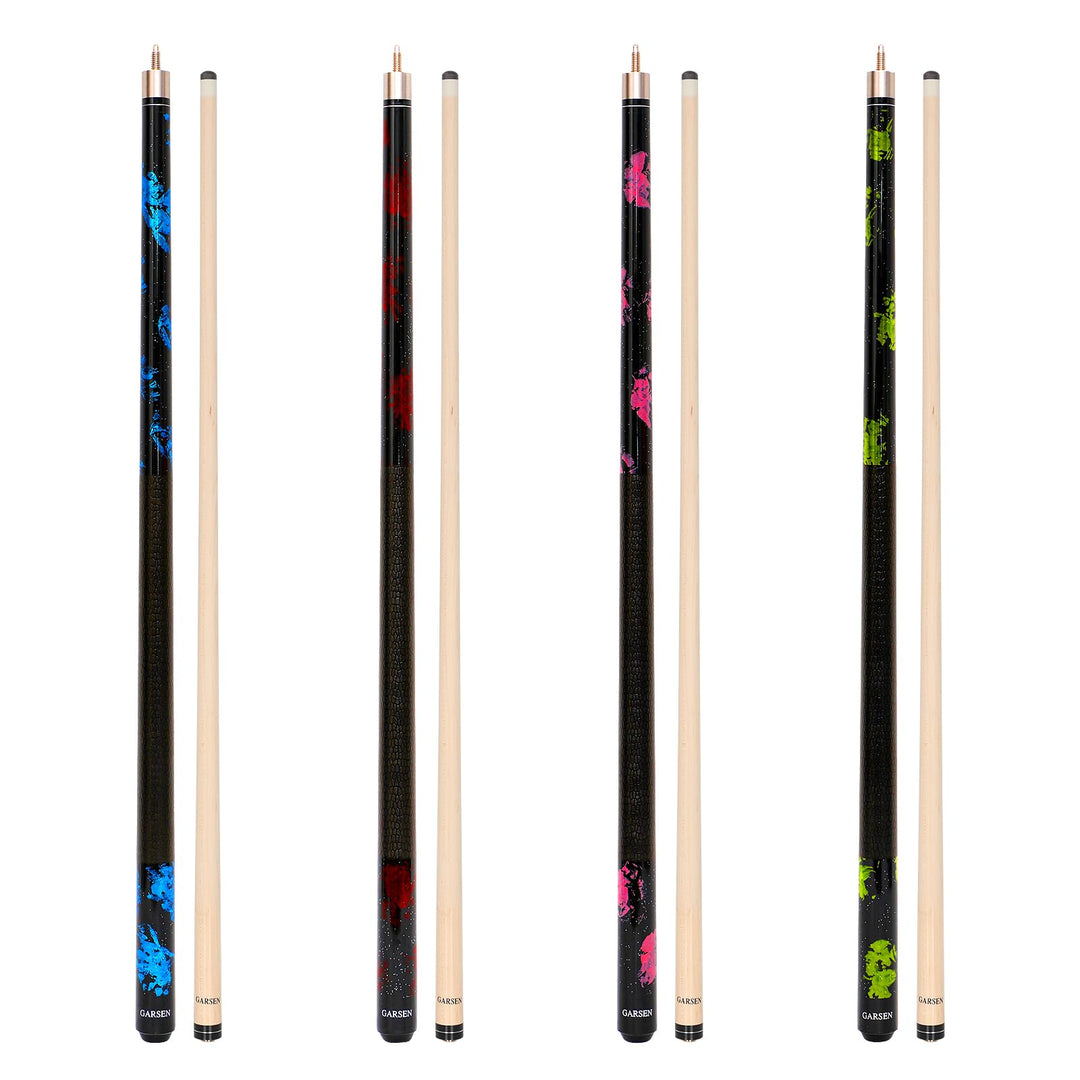 GARSEN Billard-Queue-Stick, 147,3 cm, 510,3 g, 538,6 g, 567 g, 595,3 g, Billard-Hausbar, 4 Stück Set