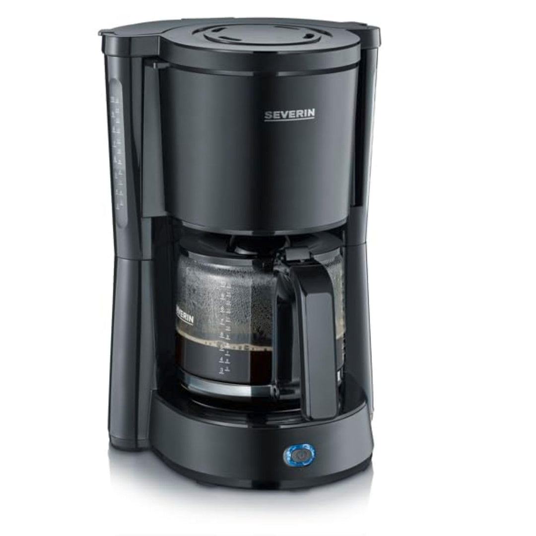 SEVERIN KA 9554 Kaffeeautomat Type, 1000, Edelstahl, 1.25 liters, schwarz-matt, KA 9554