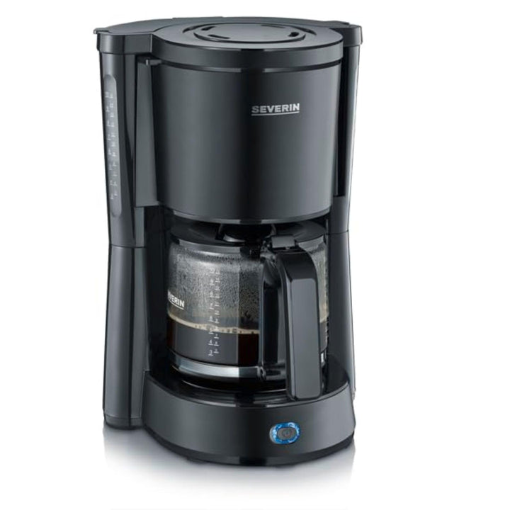 SEVERIN KA 9554 Kaffeeautomat Type, 1000, Edelstahl, 1.25 liters, schwarz-matt, KA 9554