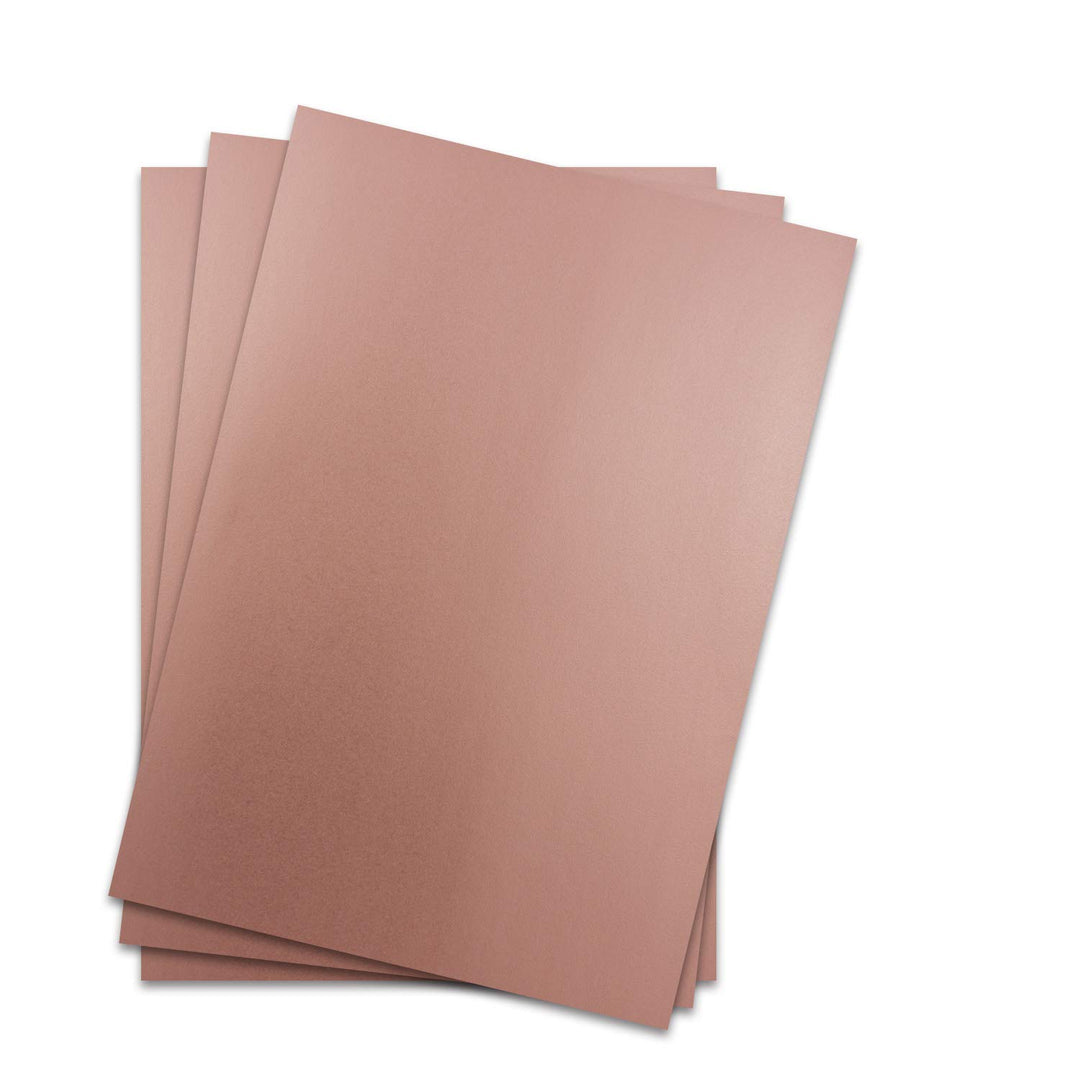 Metallic Papier DIN A4 21,0 x 29,7 cm - Bronze Metallic - 100 Stück - glänzendes Bastelpapier 90 g/m