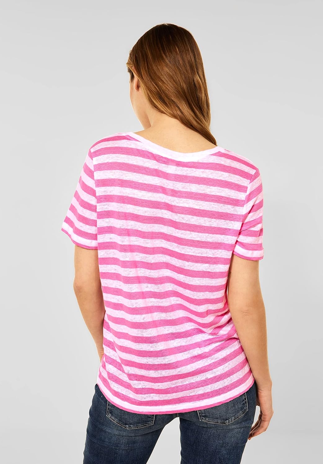 Street One Damen Streifenshirt 38 Cool Pink, 38 Cool Pink