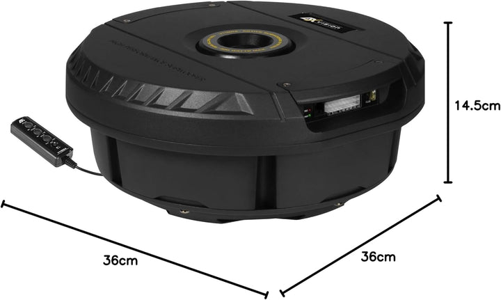 ESX V1100A - 28cm (11") AKTIV Bass für Reserverad-Mulde | Class-A/B Power mit 300 Watt und Kabel-Fer