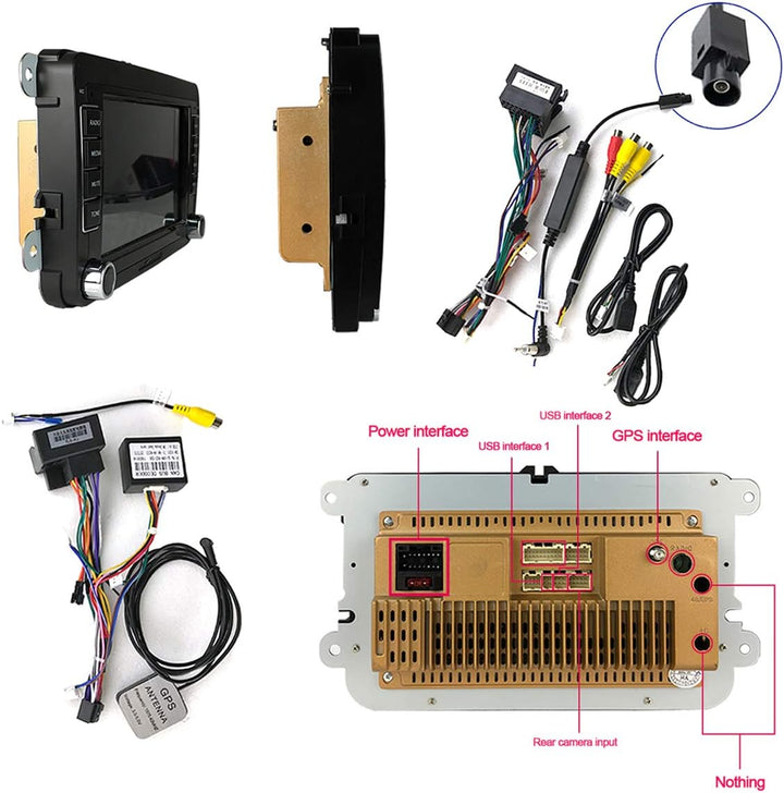 GOFORJUMP 2 DIN Android 17,8 cm GPS-Navigationssystem Autoradio Media Player für Bora Golf V/W P/olo