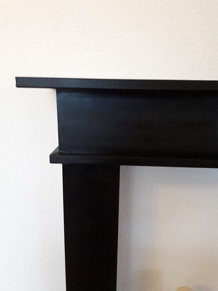 Dekokamin schwarz"Black", Kaminumrandung, Kaminkonsole