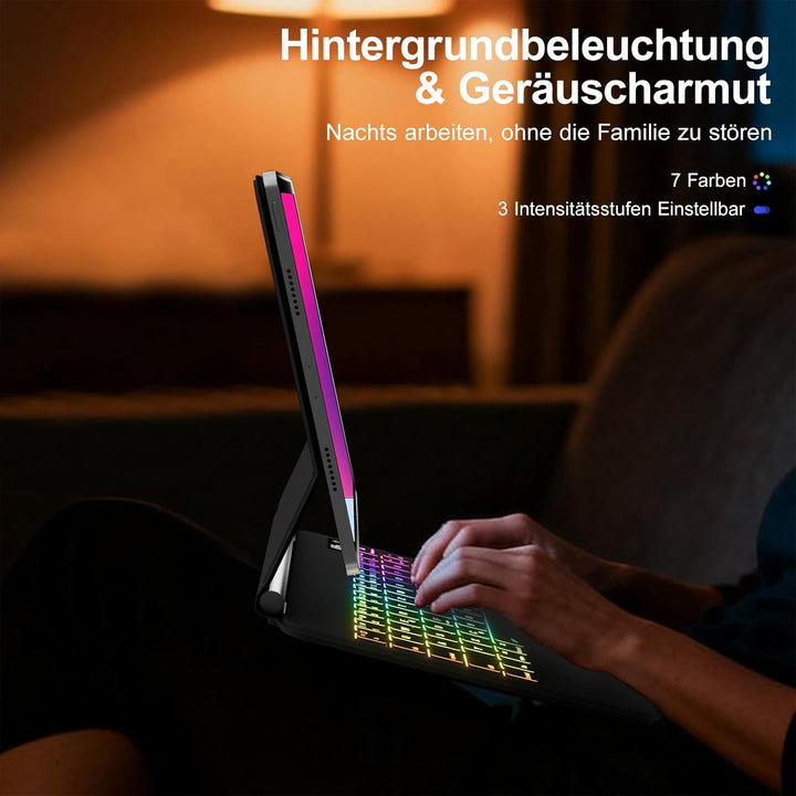 Magnetische Tastatur Hülle für 11 Generation 2025 A16 11 Zoll, iPad 10 Generation 10,9 Zoll, Tastatu