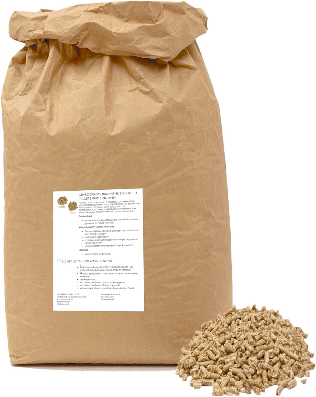 Jumbogras Kleintier-Einstreu Pellets aus Miscanthus/Elefantengras für Hasen Kaninchen Maus Vogel Mee