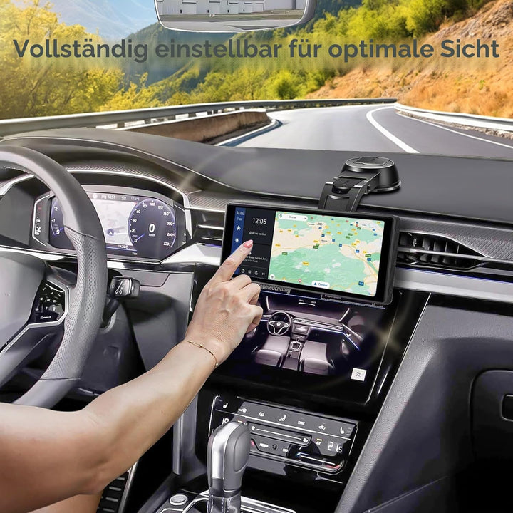 EEEKit Saugnapfhalterung für Carplay-Bildschirm, 360° Drehung und Einstellbarer Anti-Wackel Stabilis