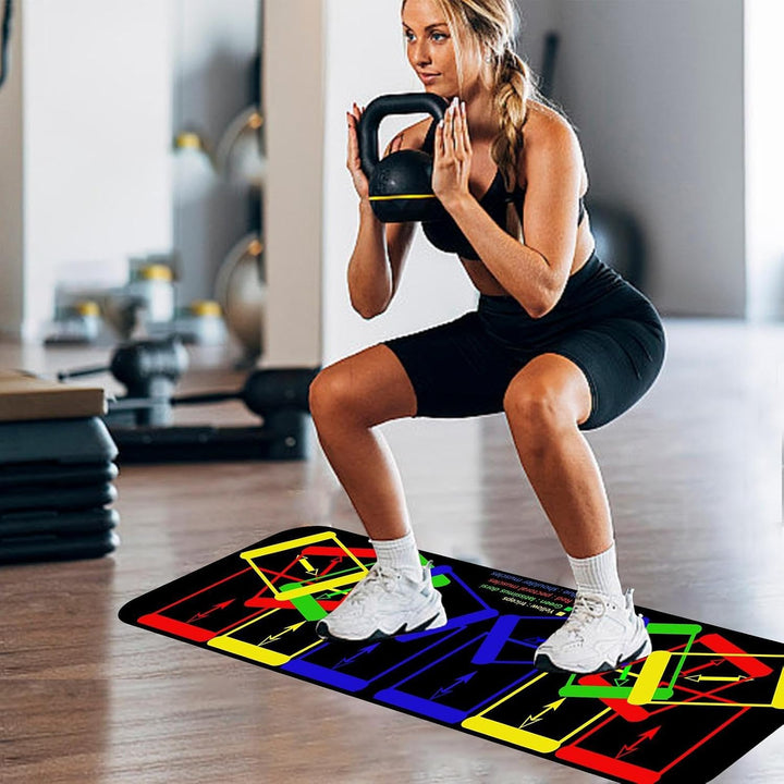 Liegestützmatte für Männer, Liegestütz-Trainingsmatte - PU-Liegestützmatte für Liegestütz-Anleitung