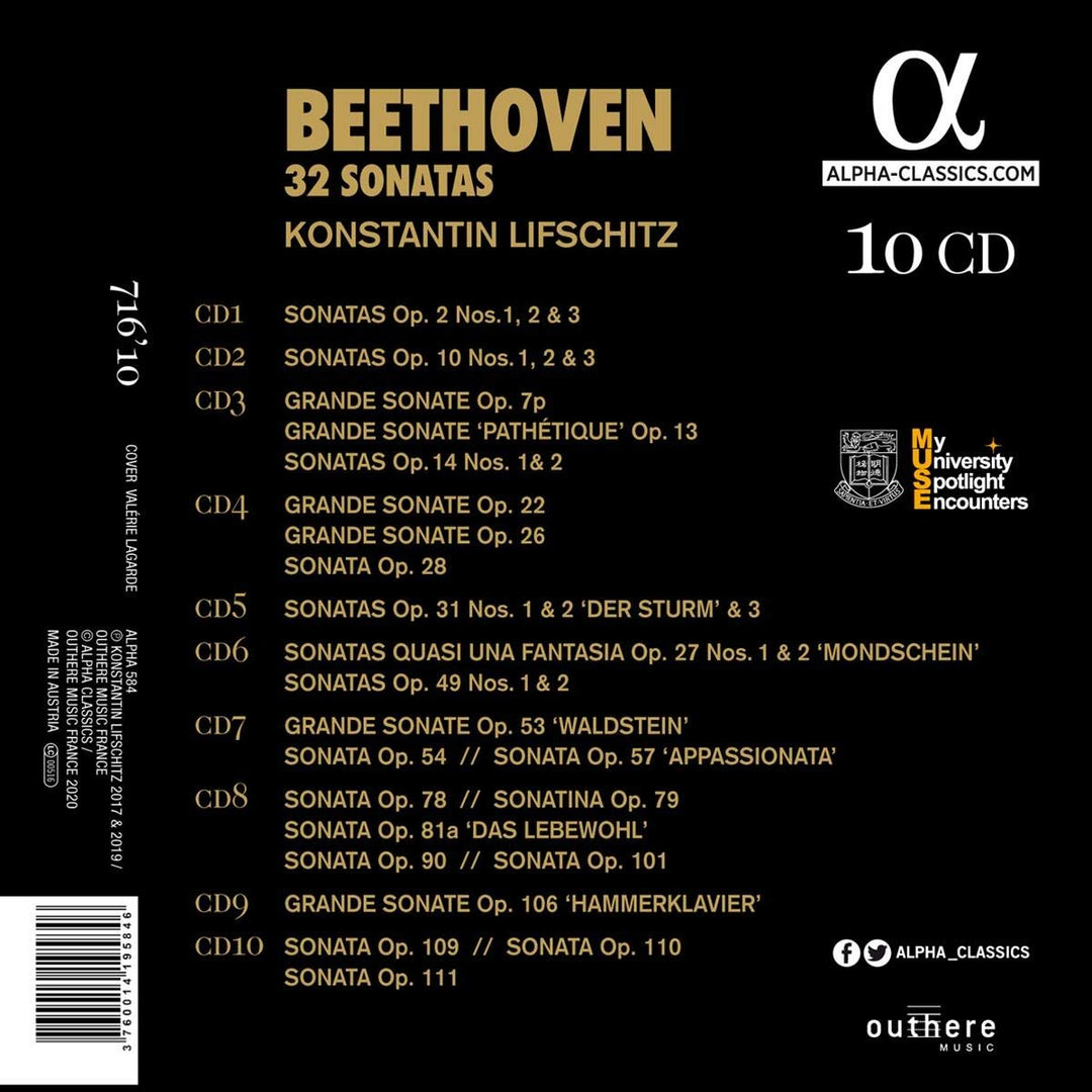 Beethoven: 32 Sonaten (GA), Audio-CD