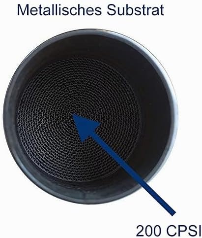 BLUETECH® 200 Zellen UNIVERSALL FLACH Sport Renn Katalysator Euro 4 Norm Metall 101mm 103R. ID Ansch