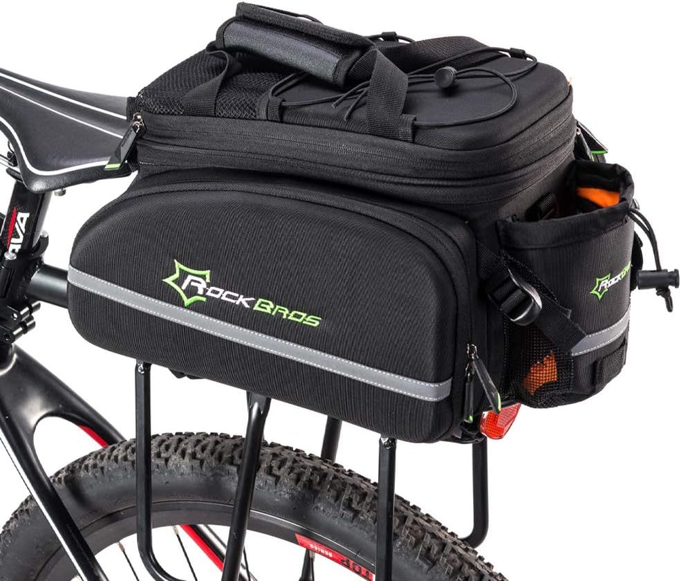 ROCKBROS Fahrrad Gepäckträgertasche wasserdichte Fahrradtasche für Gepäckträger mit Regenschutz 17-3