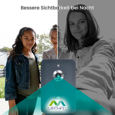 MATHFEL 4 Draht Video Türsprechanlage Gegensprechanlage mit 2x7 '' Monitor, personalisierte Gravur 2
