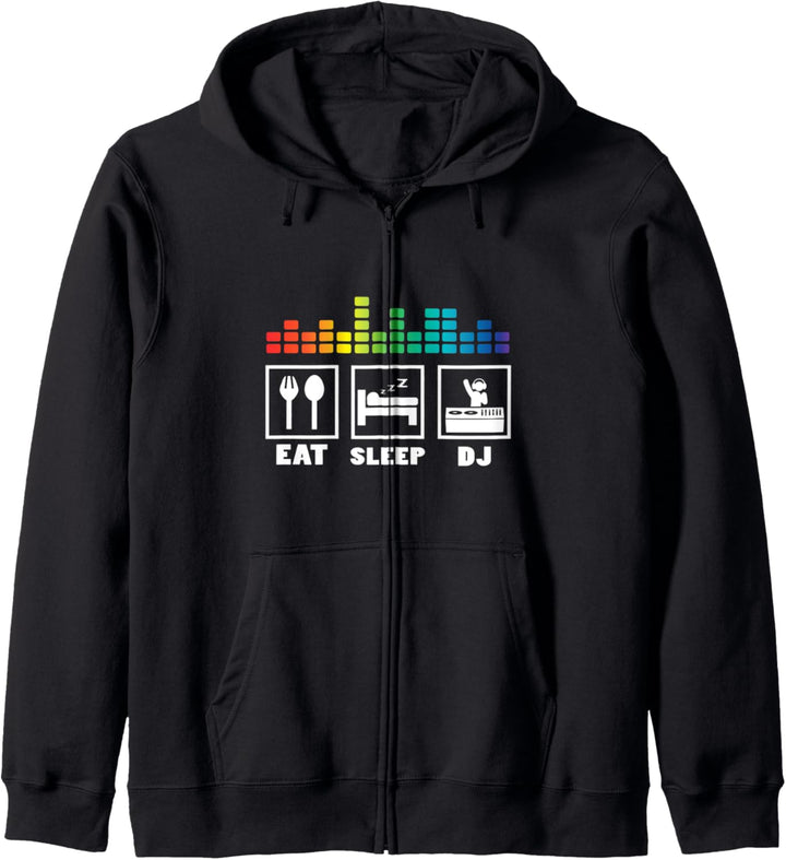 Eat Sleep DJ Disc Jockey Funny Kapuzenjacke