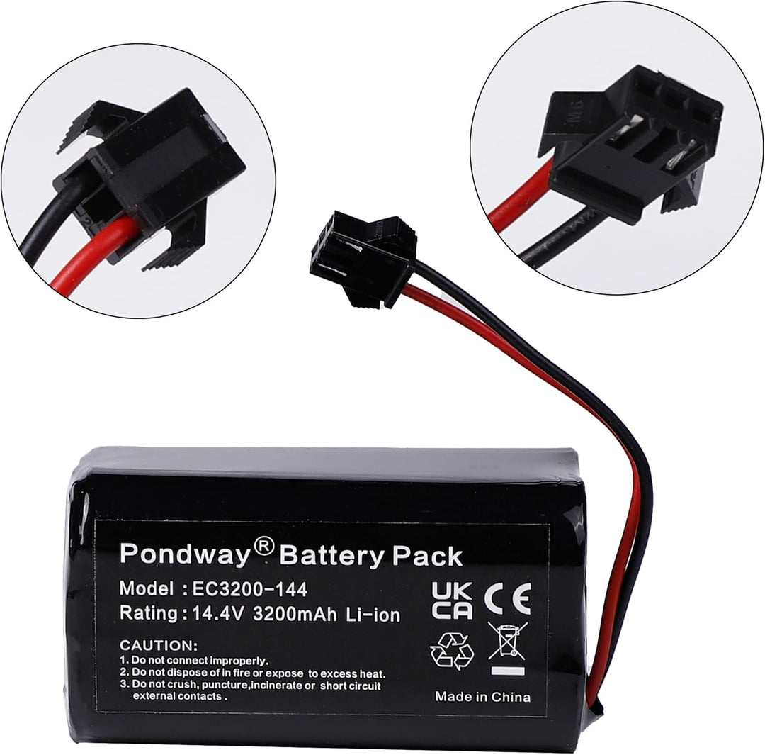 3200mAh 14.4V Ersatzakku Kompatibel mit Ecovacs Deebot 600/605/N79/N79S/DN622 für Bagotte BG600 BG60