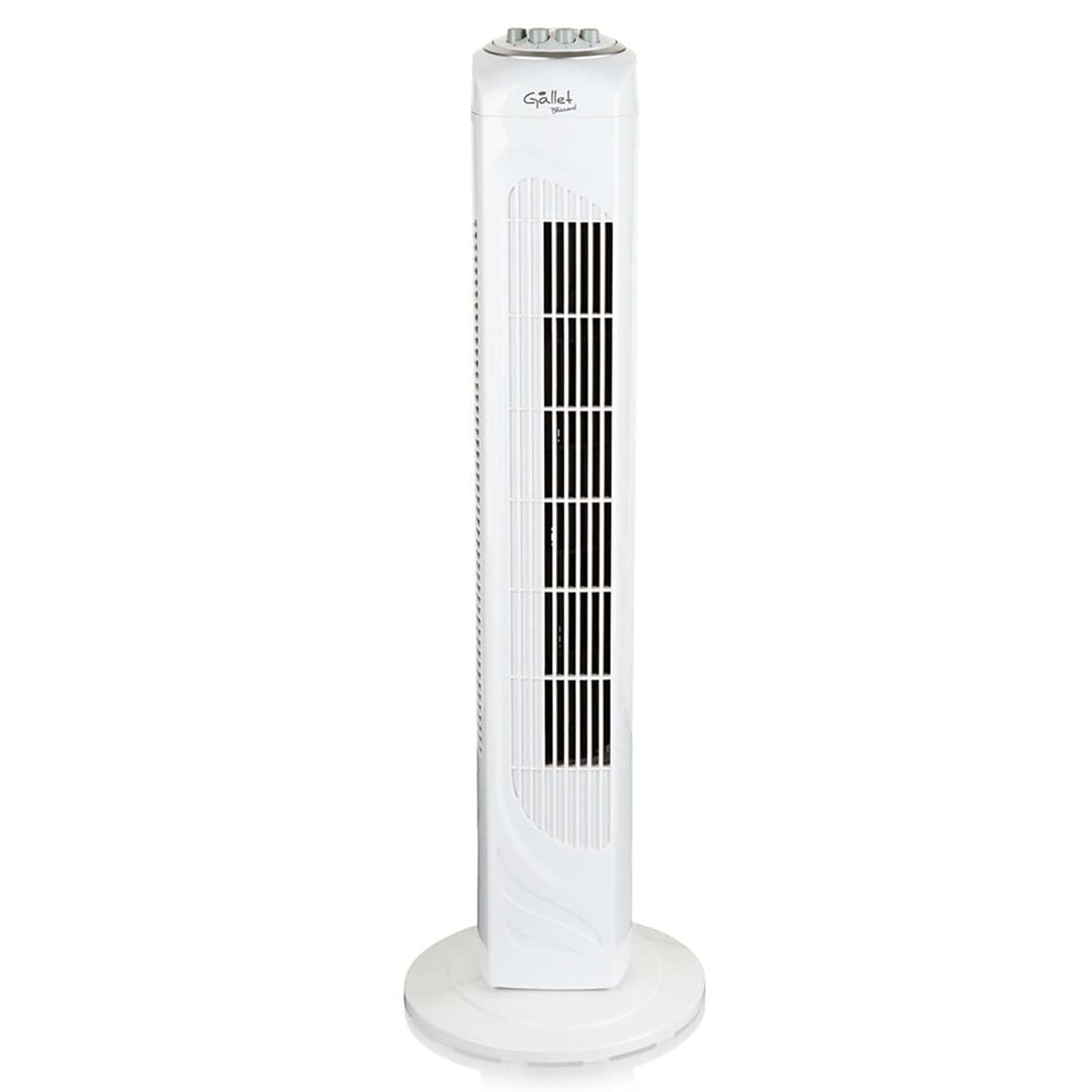 BURI Turmventilator | 74cm Höhe | 3 Geschwindigkeiten | Leise 54dB | Timer 120 Min | Oscillation | W