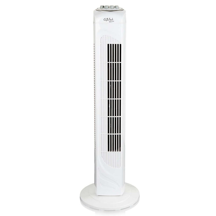 BURI Turmventilator | 74cm Höhe | 3 Geschwindigkeiten | Leise 54dB | Timer 120 Min | Oscillation | W