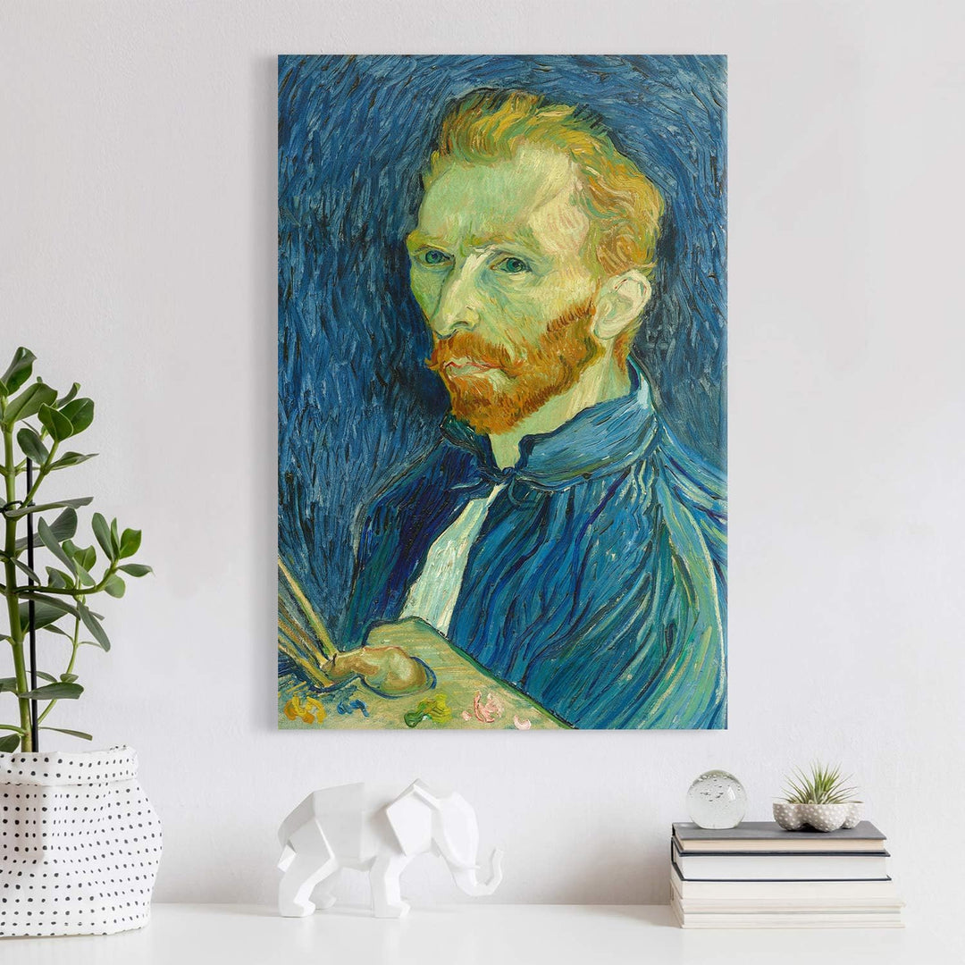 PICANOVA – Vincent Van Gogh Self-Portrait 40x60 cm – Bild auf Leinwand – Leinwandbild – Premium Lein