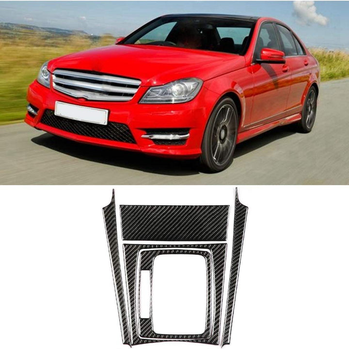 Schalttafelabdeckung, Carbon Auto Schaltpanel Verkleidung für W204 C Klasse 07-13 (Left Hand Drive)