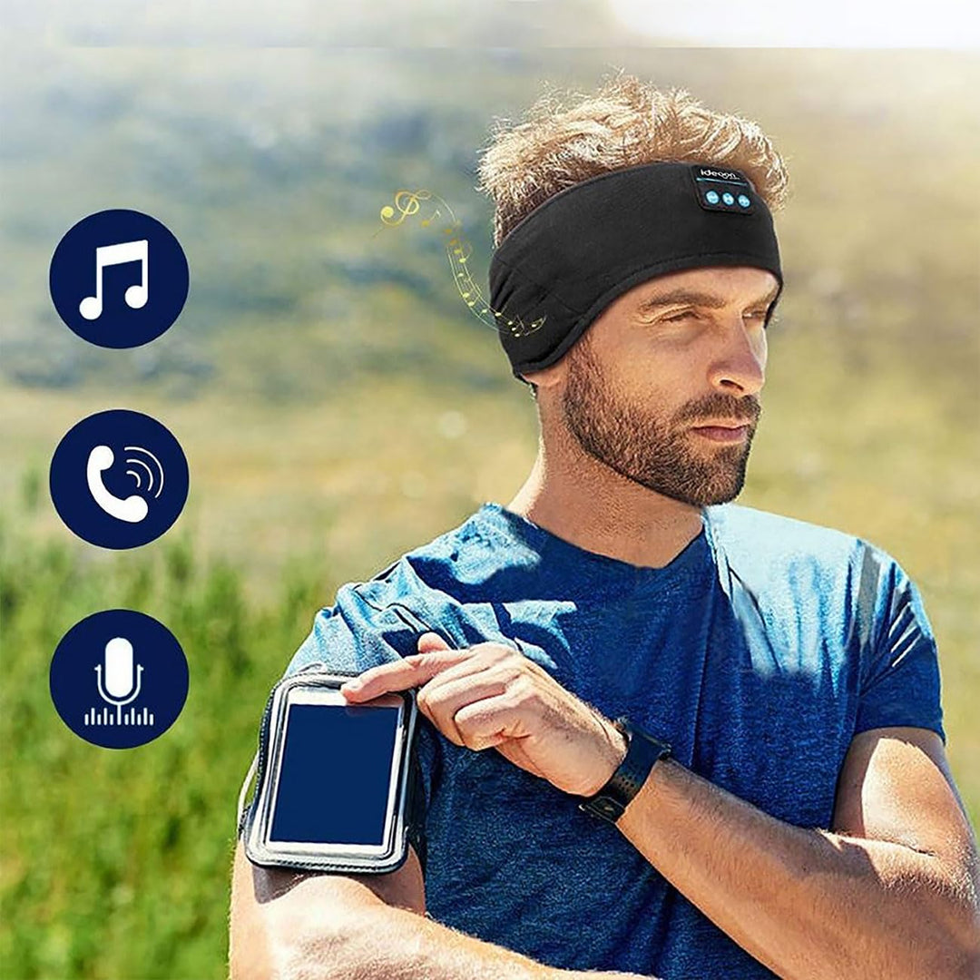 ideoon Smartes Kopfhörer-Stirnband, Bluetooth 5.4, Freisprecher &amp; Sprachsteuerung, schwarz: Ein bequ
