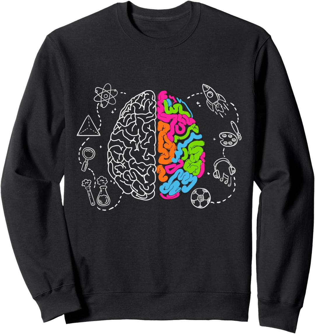 Brain Bunt kreative Kunst Illustration Künstler Sweatshirt