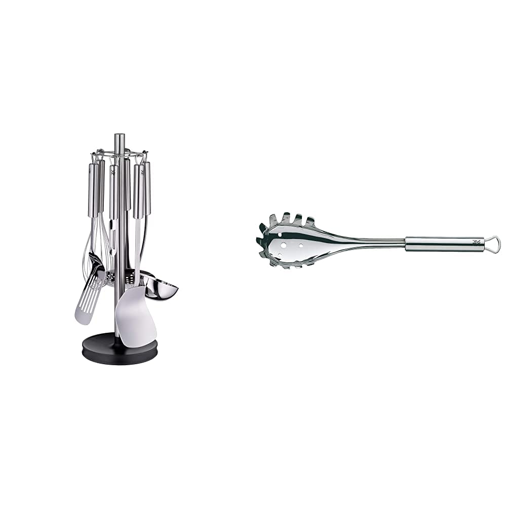 WMF Profi Plus Küchenhelfer Set 7-teilig, Ständer mit 6 Helfern, Schöpflöffel, Schaumlöffel & Profi