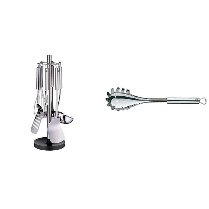 WMF Profi Plus Küchenhelfer Set 7-teilig, Ständer mit 6 Helfern, Schöpflöffel, Schaumlöffel & Profi
