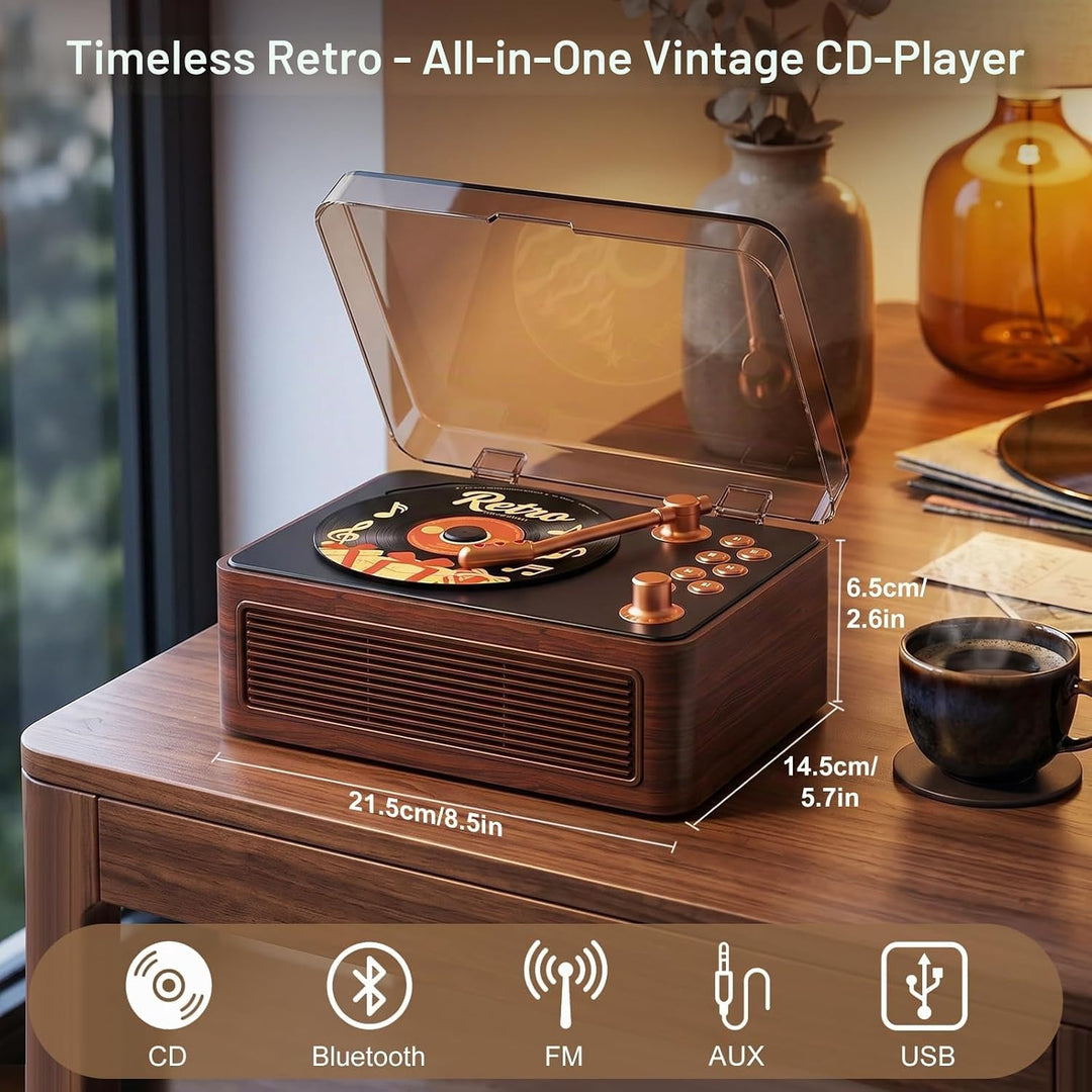Gueray Tragbarer CD Player Bluetooth CD-Player mit Lautsprecher &amp; Radio &amp; Fernbedienung Unterstützt