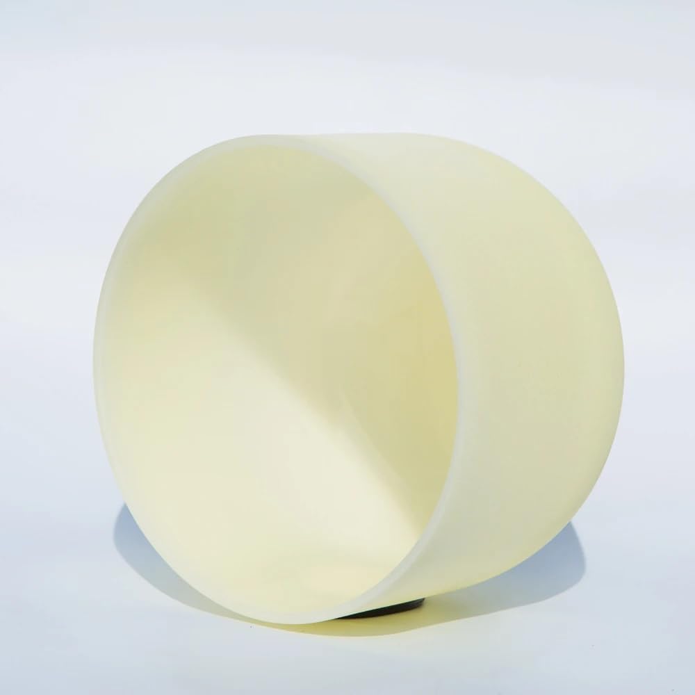 Hye-eun 3er Set Kristall-Klangschalen 8“G 10”E 12“C 432Hz Lemon Gelb, handgefertigt aus 99.99% Quarz