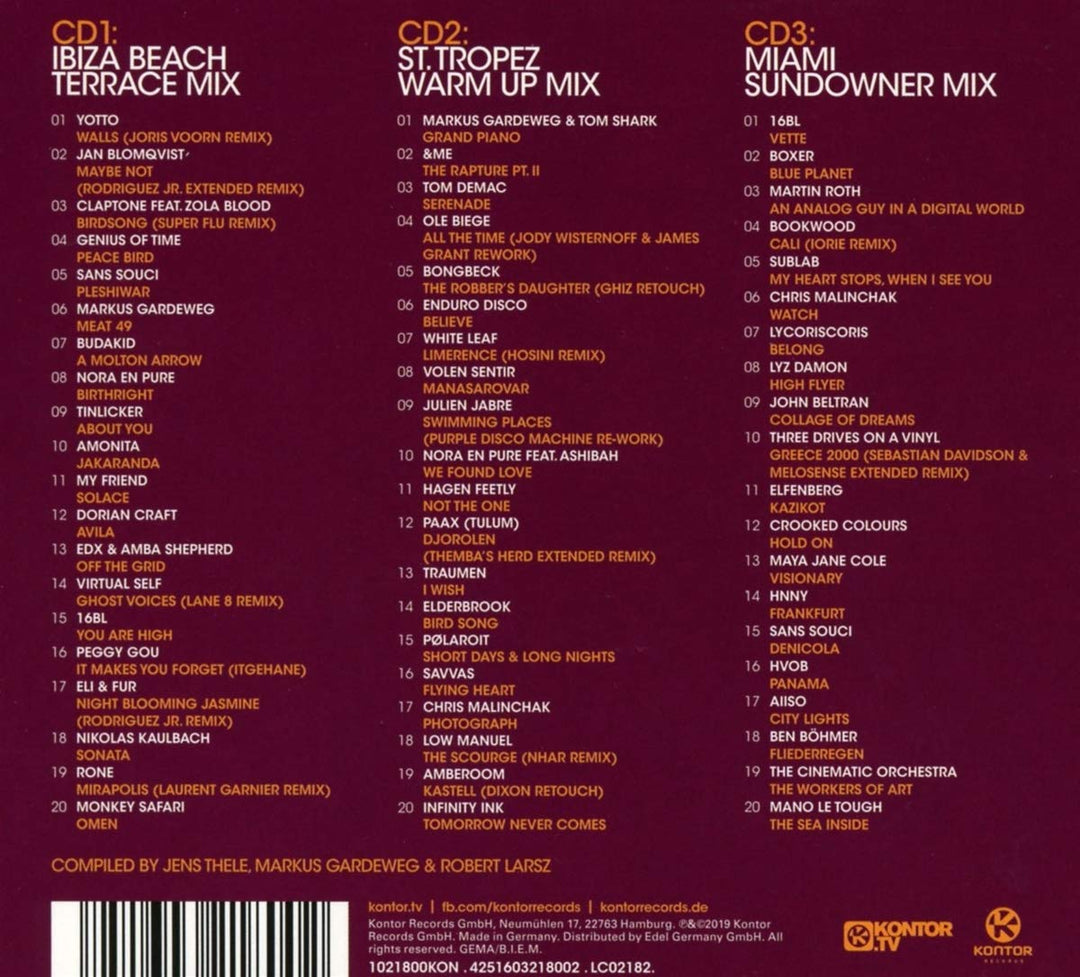 Kontor Sunset Chill 2019, Audio-CD