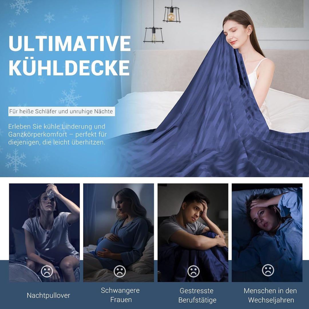 Elegear Kühldecke Sommerdecke - Japanische Arc-Chill 3.0 Kühlfasern Q-Max>0,5 doppelseitige Selbstkü