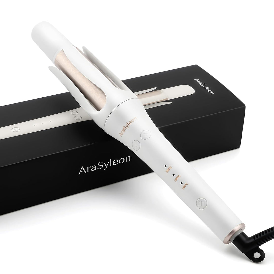AraSyleon Automatischer Lockenstab Bidirektional | 32mm 3-Temp 30s Aufheizen | Ionen & Anti-Verbrenn