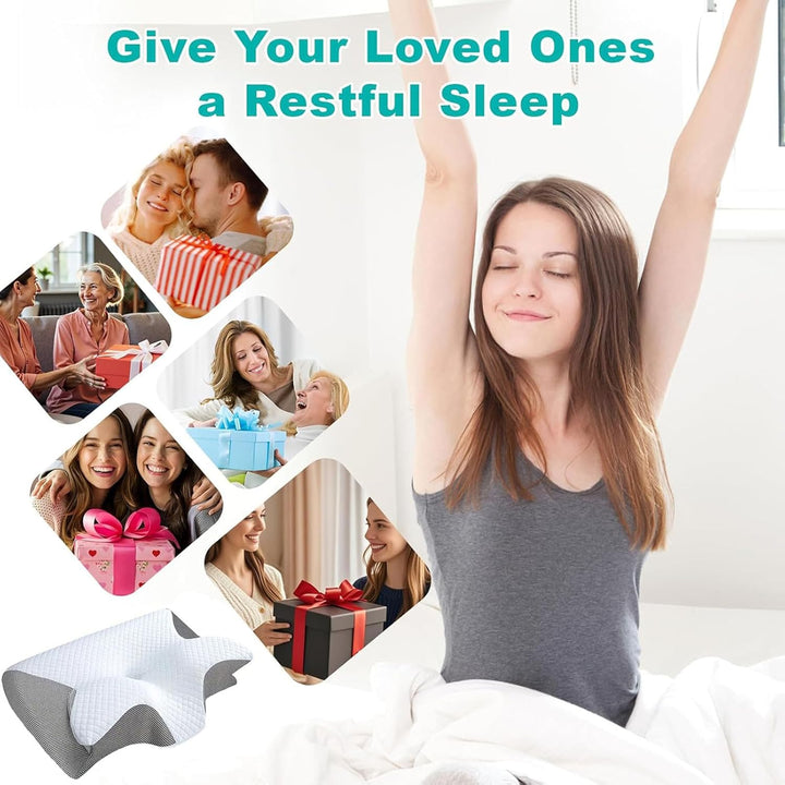 Pillow Daddy Schlafkissen, Kissen für Nackenschmerzen Memory Foam Nackenkissen, Ergonomisches Anti S