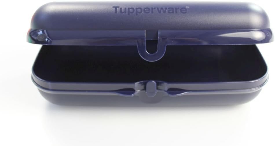Tupperware to Go Maxi-Twin Maxi Twin Brotdose Box Behälter Kind Kindergarten Schule dunkelblau mit M