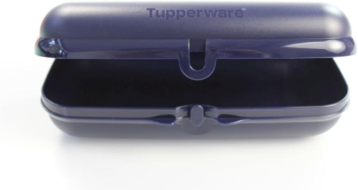 Tupperware to Go Maxi-Twin Maxi Twin Brotdose Box Behälter Kind Kindergarten Schule dunkelblau mit M