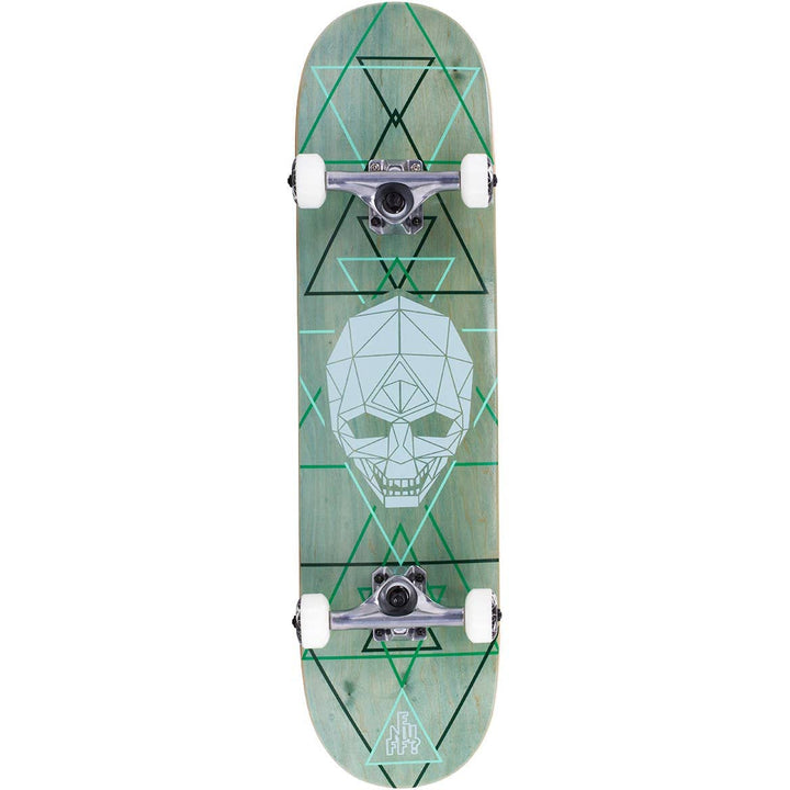 Enuff Skateboards Geo Skull Complete Skateboard Unisex Erwachsene 8'' Grün (Green), 8'' Grün (Green)