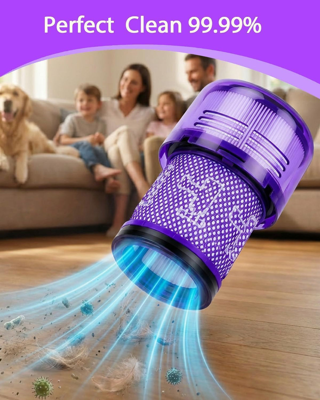 ROMIVO 2 Stück Filters für Dyson V12, Filter für Dyson V12 Slim Absolute Filter Absolute Total Clean
