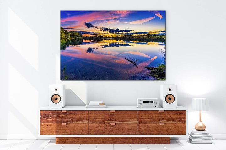 deyoli himmliche Küste Format: 60x40 cm als Leinwandbild, Motiv fertig gerahmt auf Echtholzrahmen, H