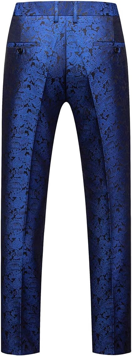 Anzug Herren 3-Teillig mit Schalkragen Muster Hochzeit Formell Business Smoking Jacke Weste und Hose