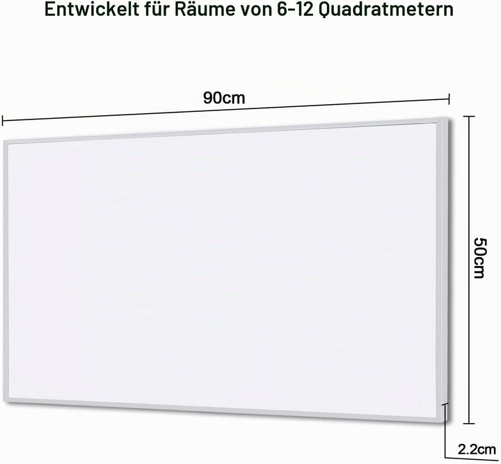 Infrarotheizung Deckenmontage 600 Watt mit Smart Steuerung, Energiesparende Infrarot Wandheizung - E