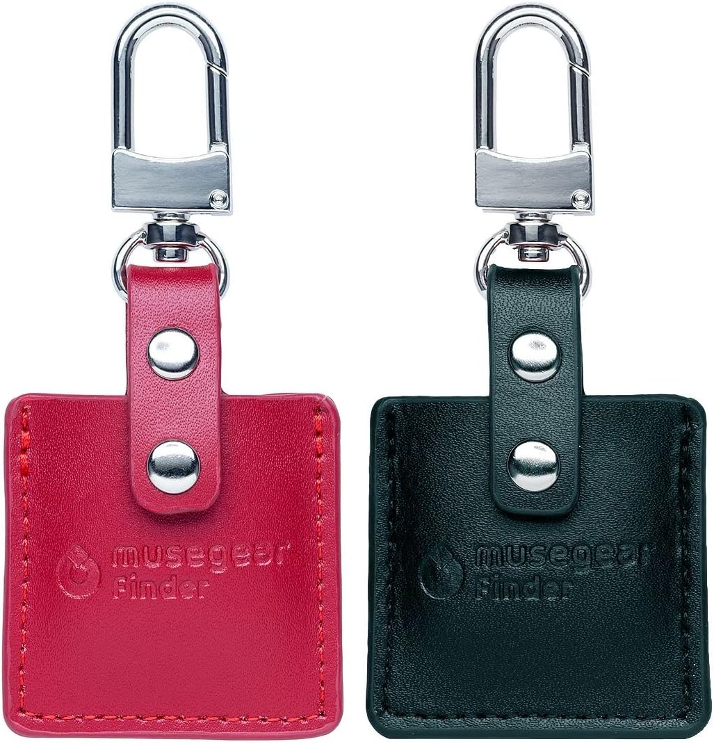 musegear Essentials: Schlüsselfinder mit Bluetooth App aus Deutschland I Special Bundle: Ledertasche